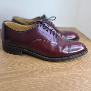 (0000) Johnston & Murphy Men's Aristocrat Cap Toe, Size: 8.5 D, Color: Burgundy